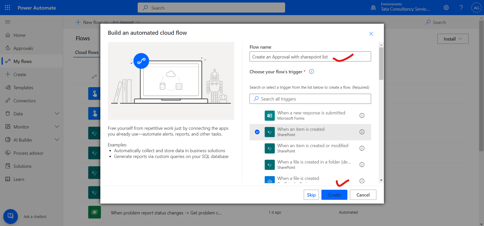 Create an Approval Flow with SharePoint list