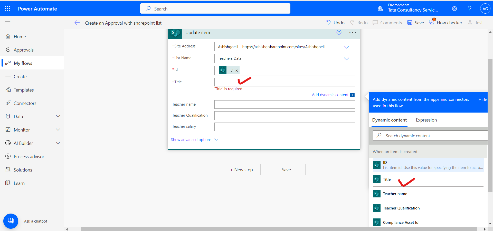 Create an Approval Flow with SharePoint list