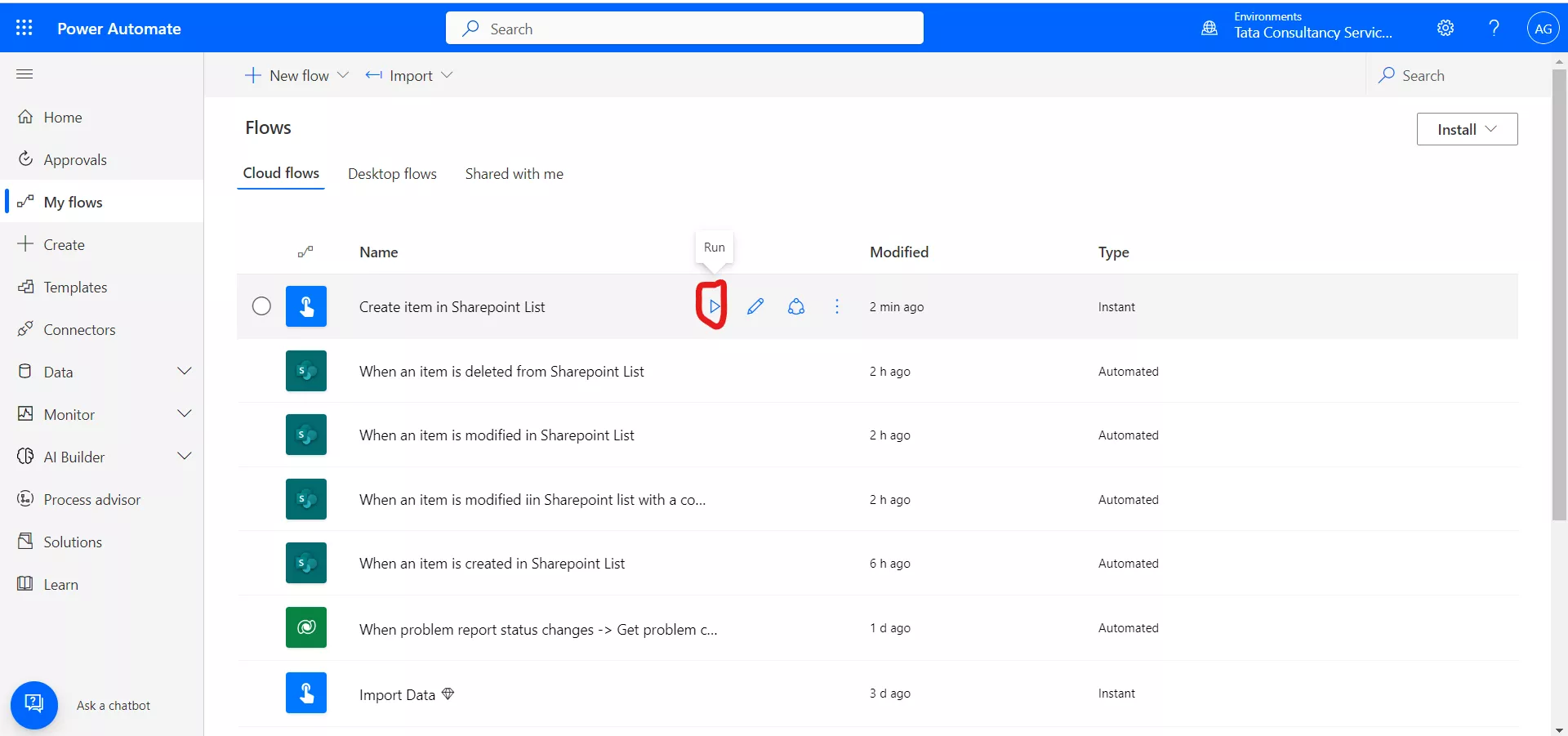 Create item in Sharepoint list using Power Automate