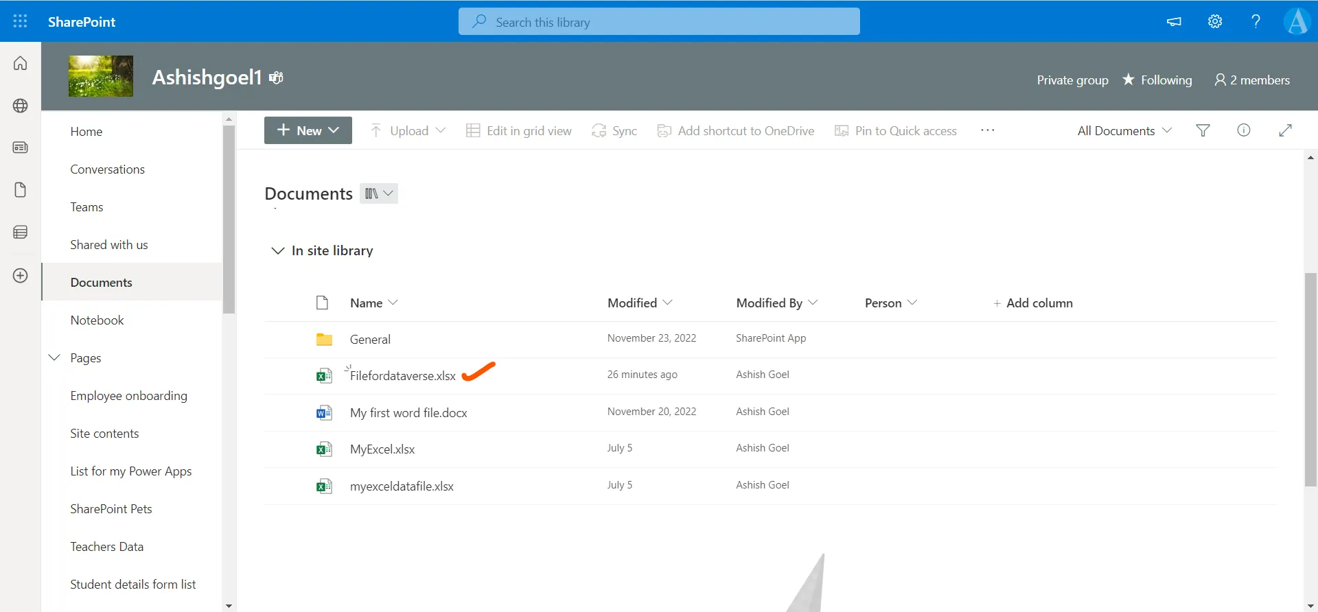 Create rows in Dataverse table using the excel data