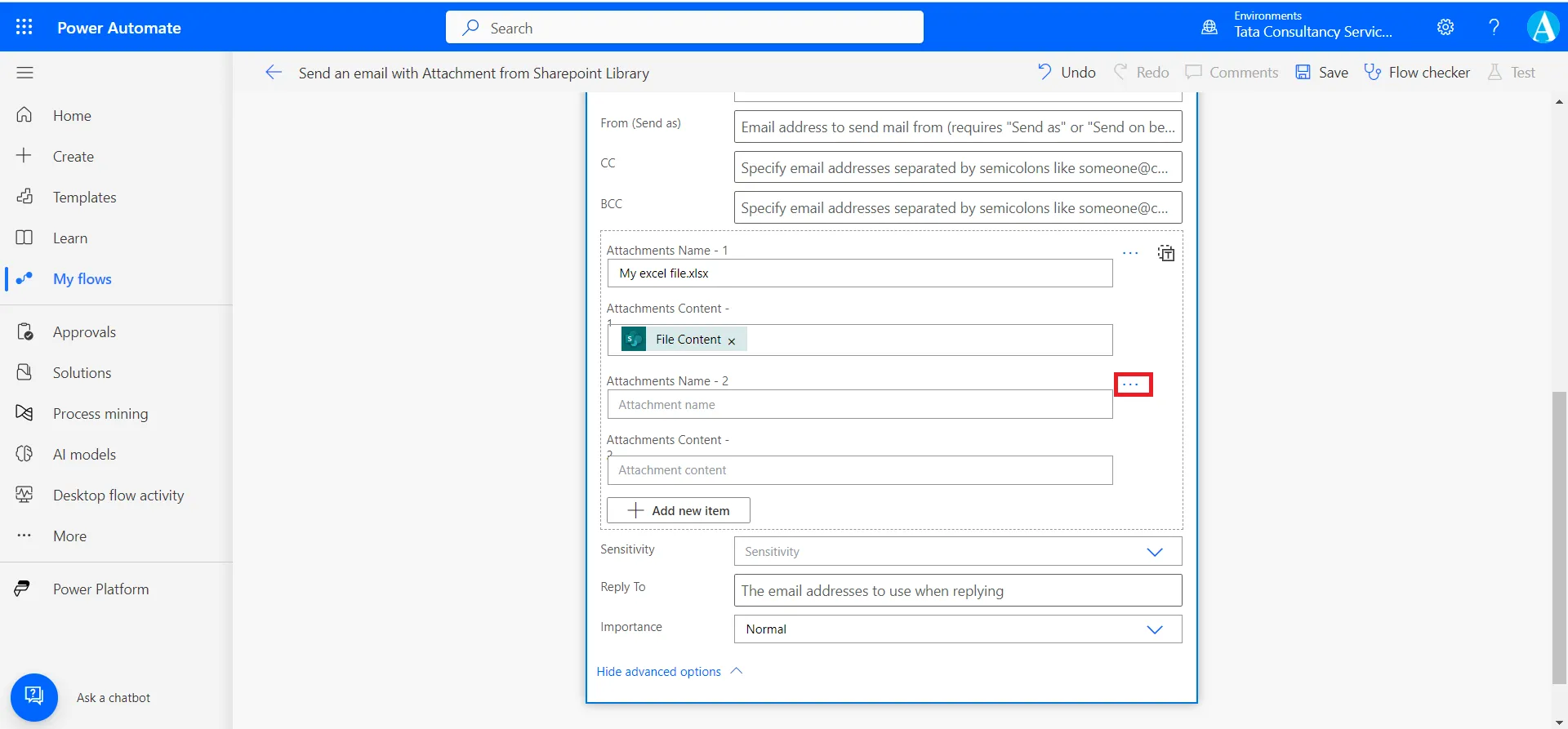 Send an email with Attachment from Sharepoint Library