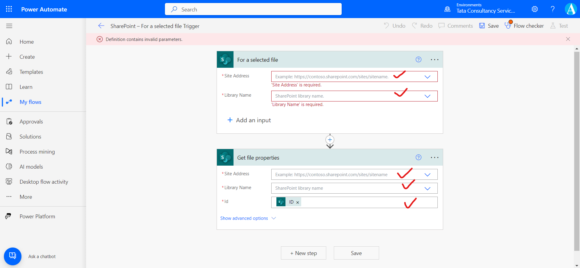 SharePoint – For a selected file Trigger