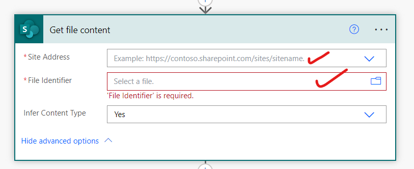 SharePoint – For a selected file Trigger