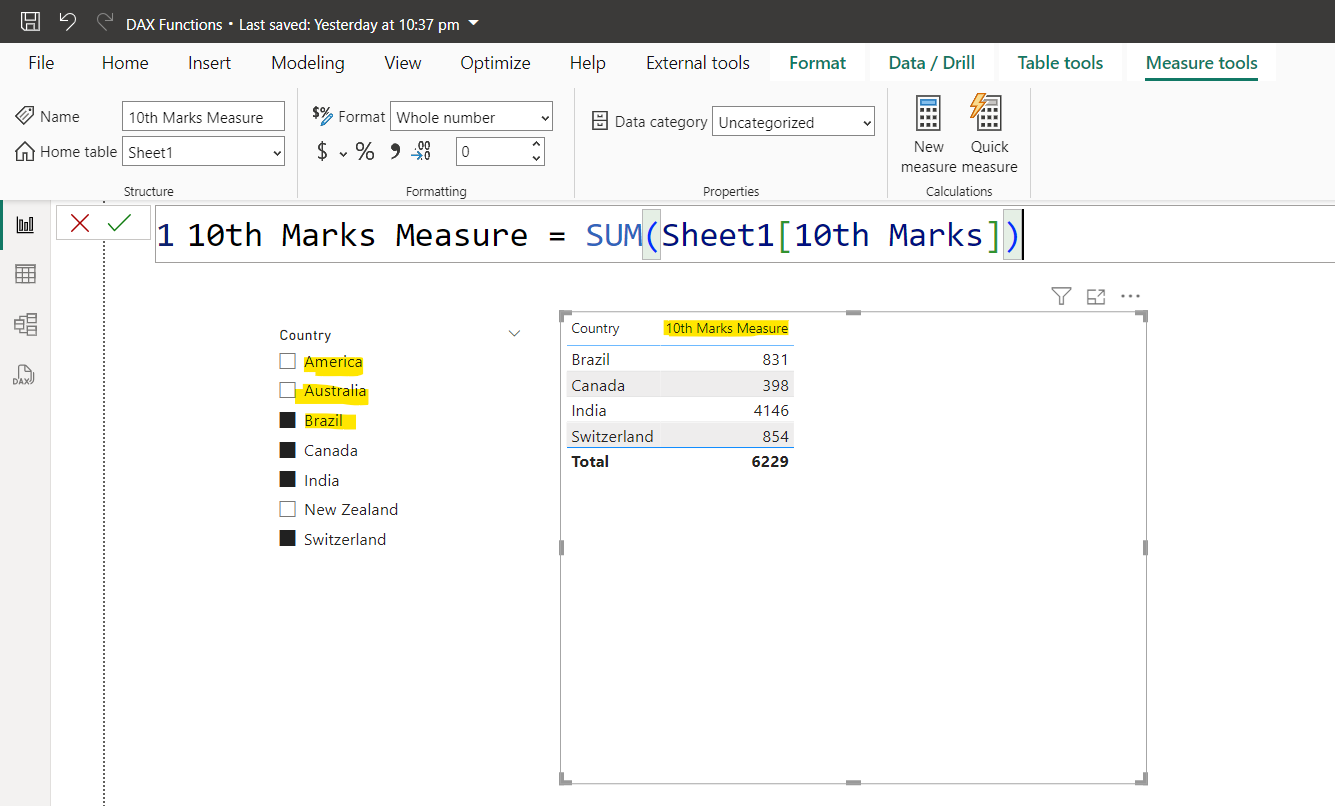 ALLSELECTED dax function in Power BI