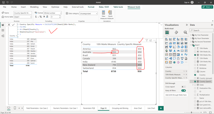 CALCULATE dax function