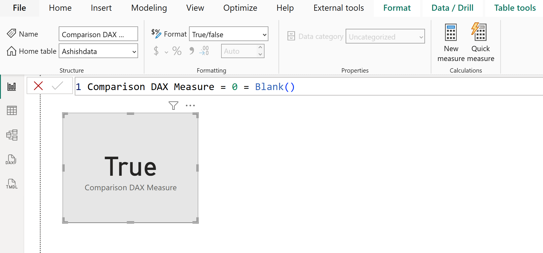 Comparison DAX operator in Power BI Comparison DAX operator in Power BI