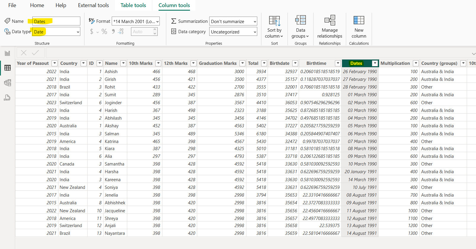 DATESBETWEEN dax function in Power BI DATESBETWEEN dax function in Power BI