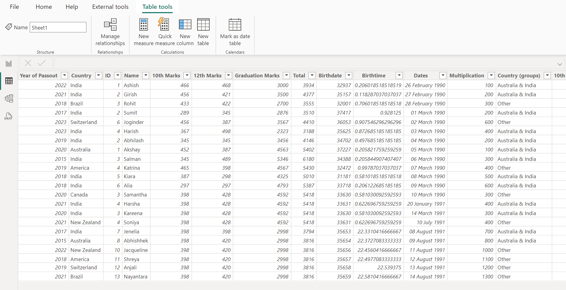 FILTER dax function in Power BI