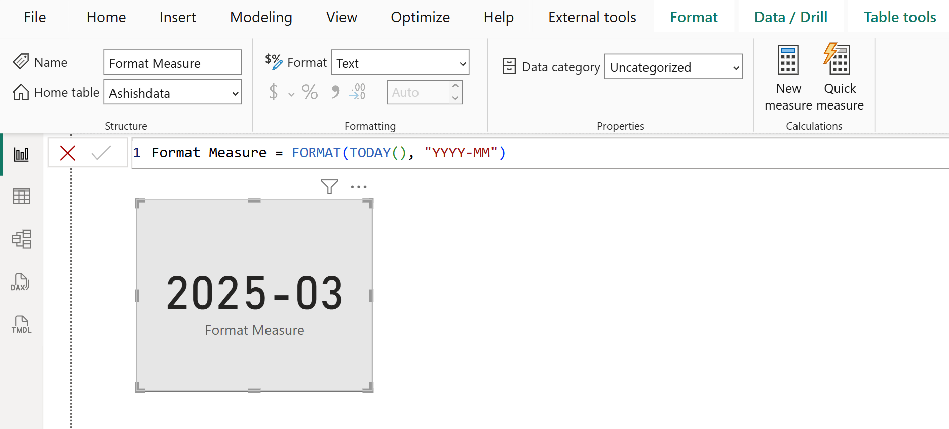 FORMAT dax function in Power BI FORMAT dax function in Power BI