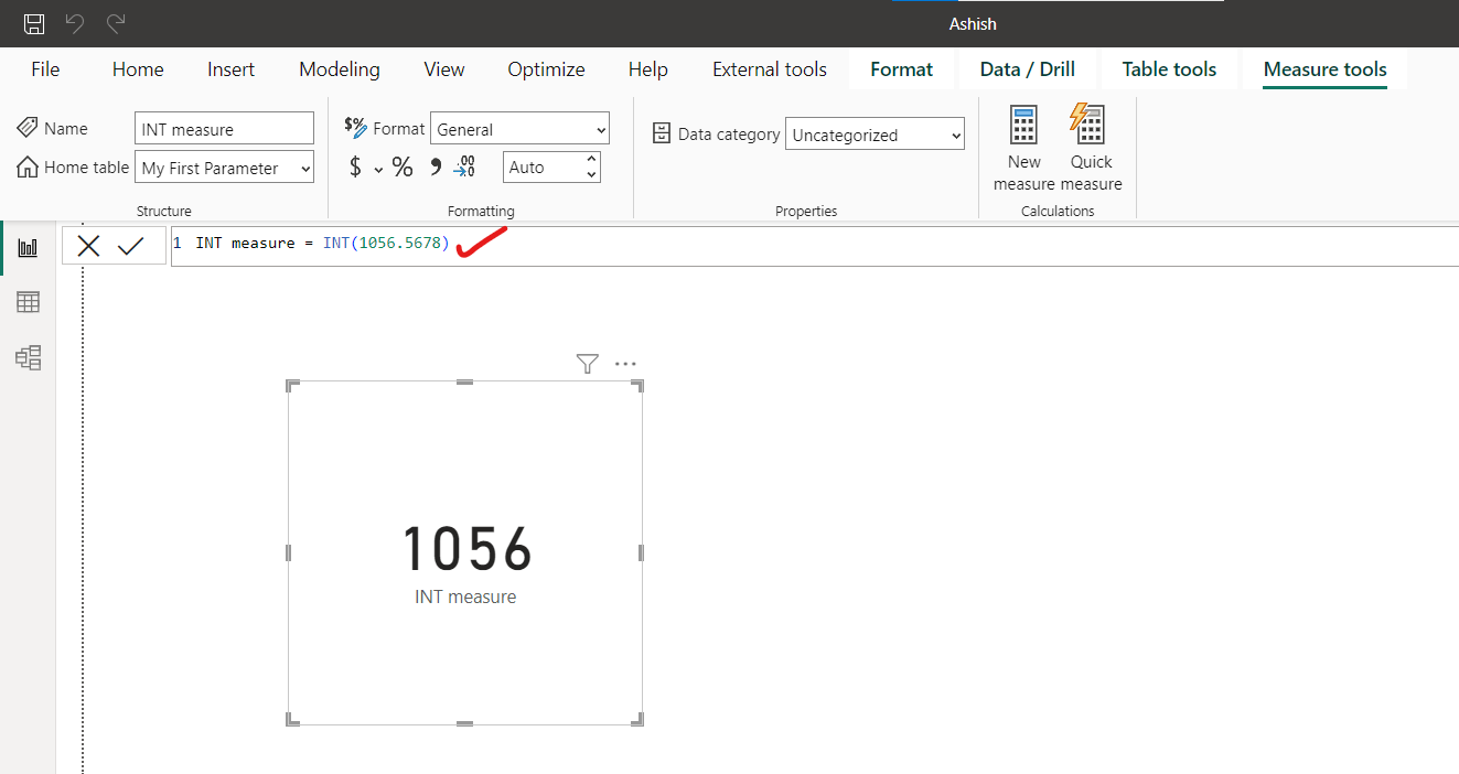 INT dax function in Power BI INT dax function in Power BI