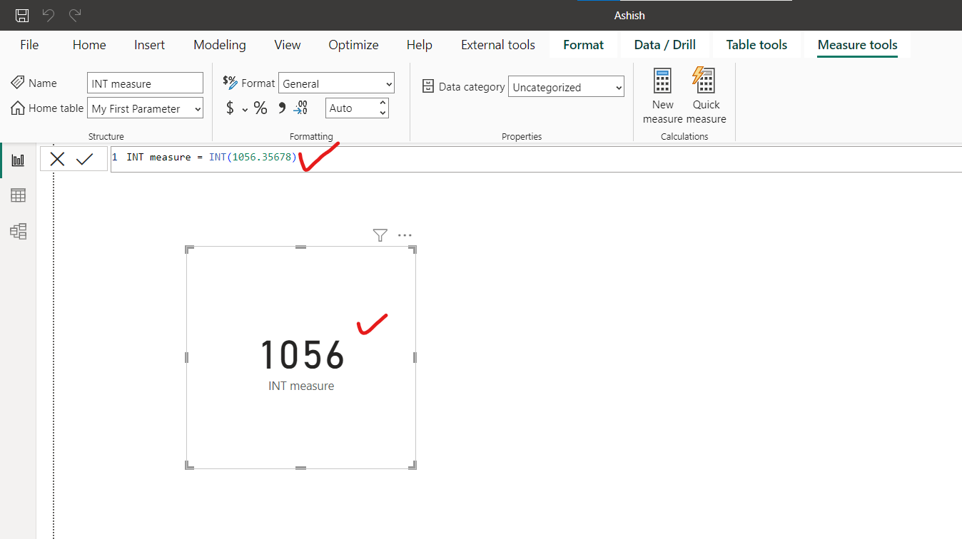 INT dax function in Power BI INT dax function in Power BI