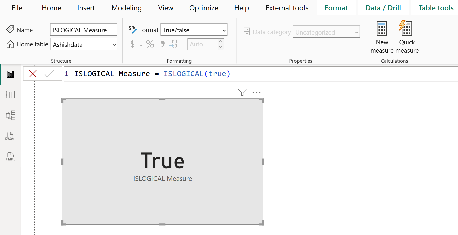 ISLOGICAL dax function in Power BI ISLOGICAL dax function in Power BI
