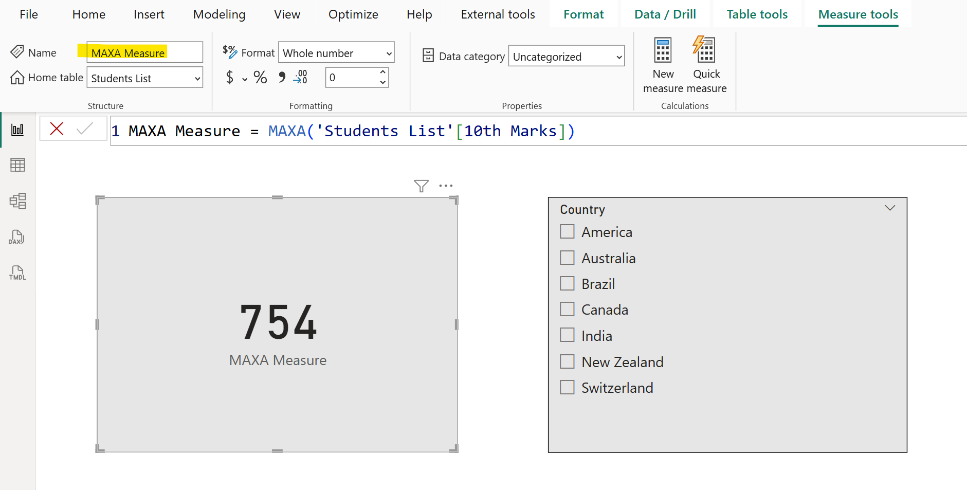 MAXA dax function in Power BI MAXA dax function in Power BI