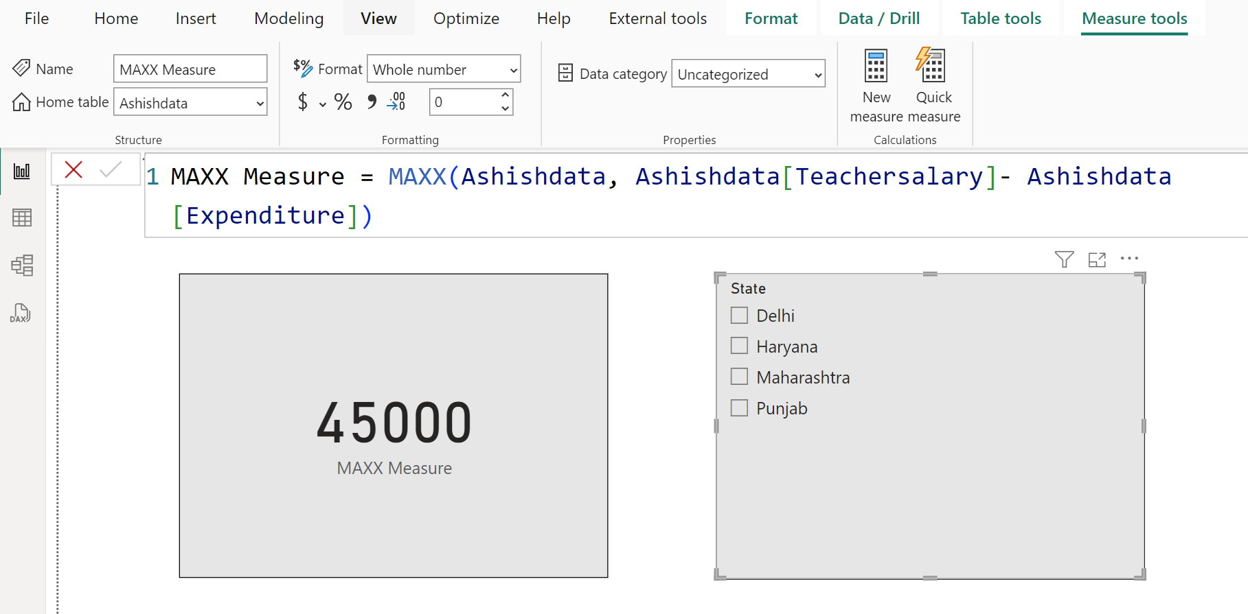 MAXX dax function in Power BI MAXX dax function in Power BI