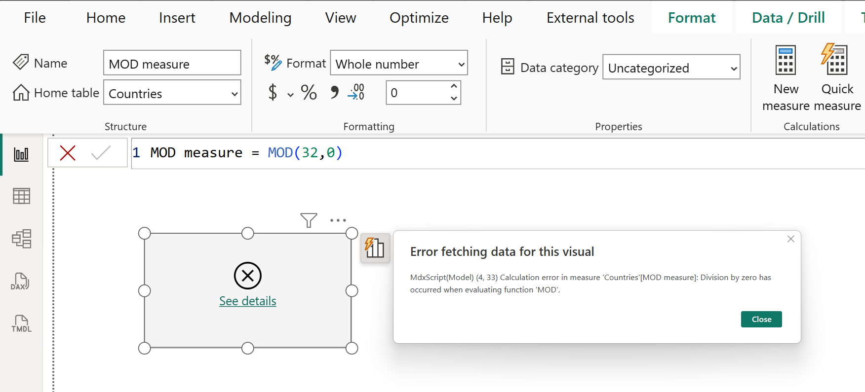 MOD dax function in Power BI