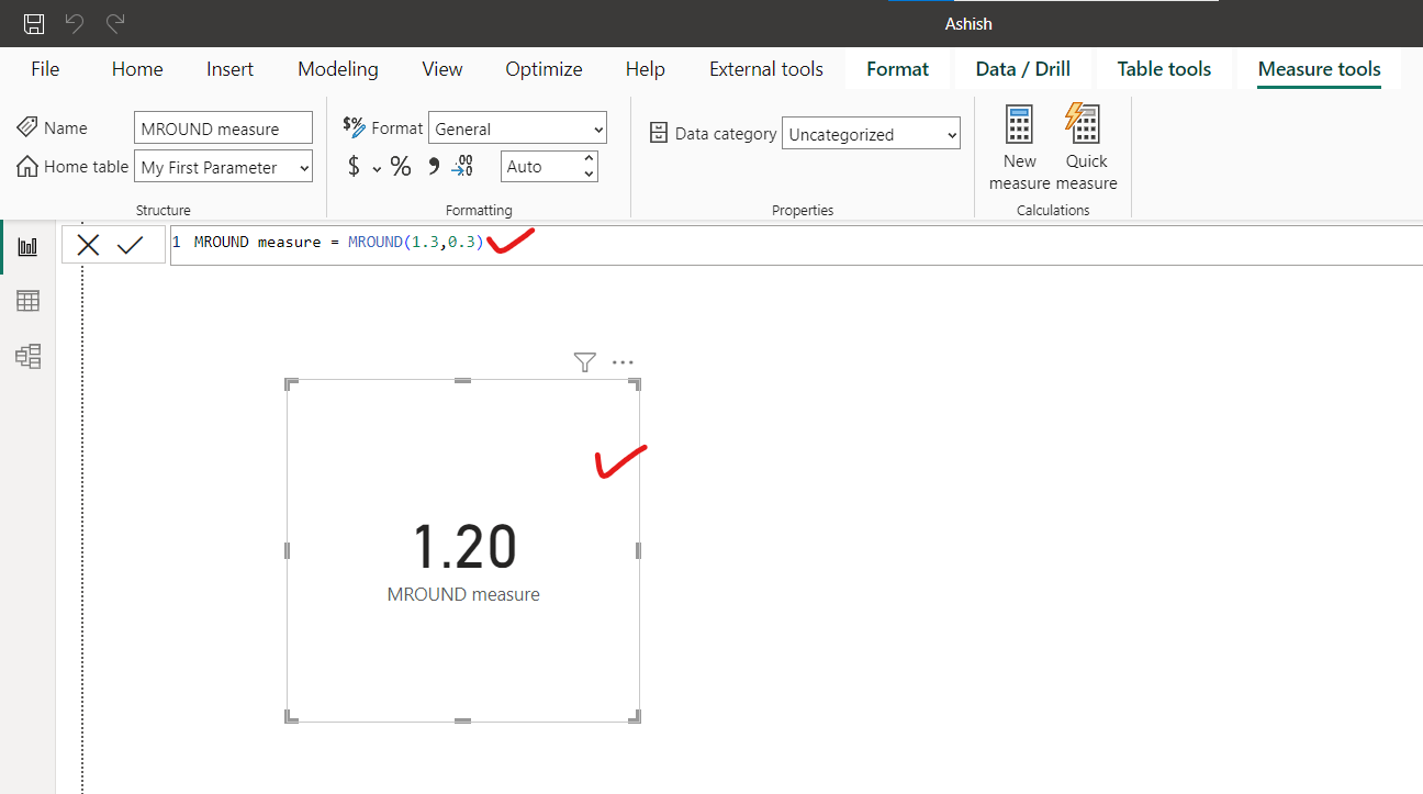 MROUND dax function