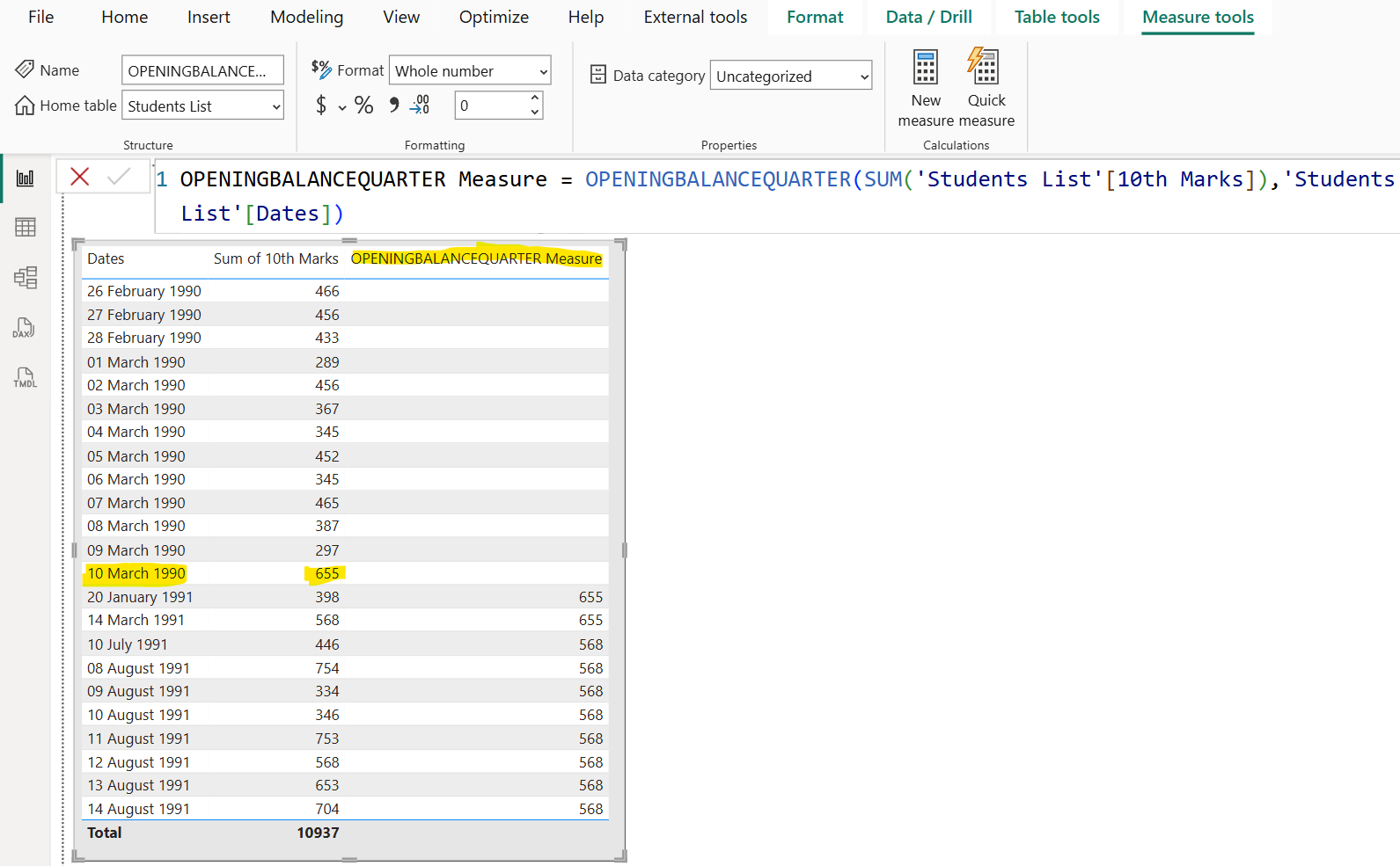 OPENINGBALANCEQUARTER dax function in Power BI OPENINGBALANCEQUARTER dax function in Power BI