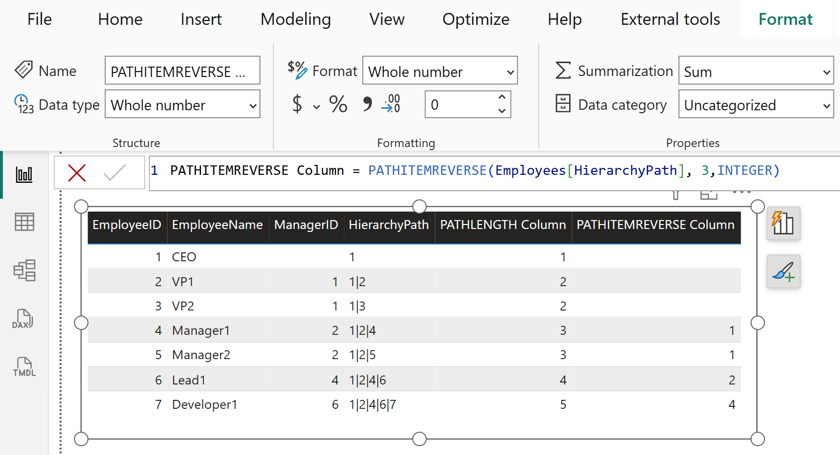 PATHITEMREVERSE DAX Function in Power BI PATHITEMREVERSE DAX Function in Power BI