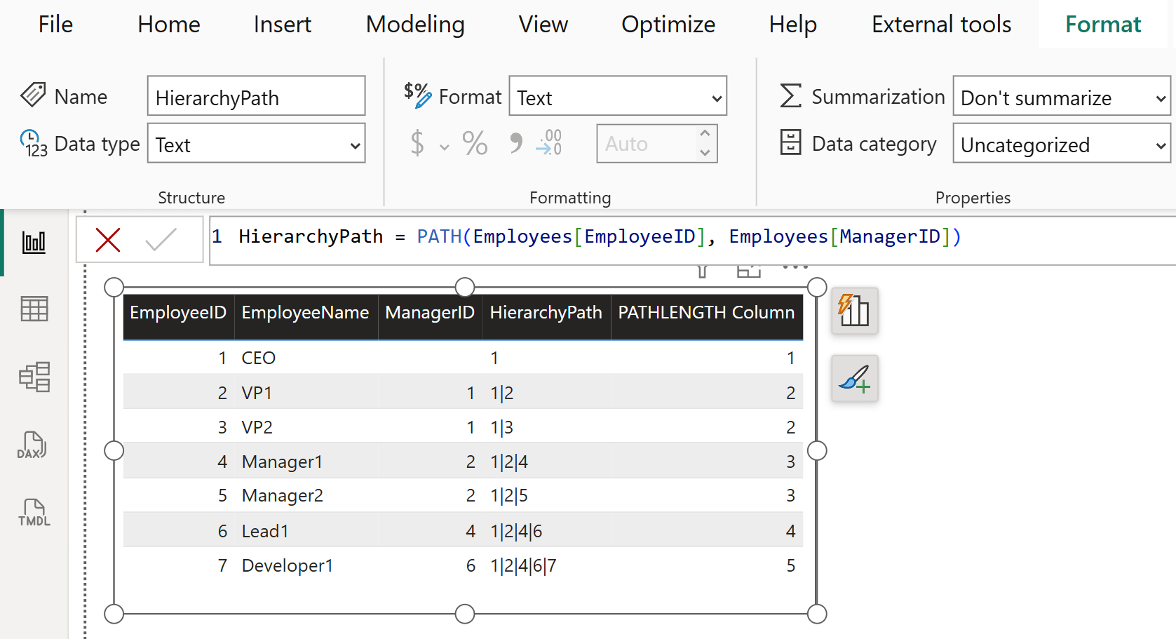 PATHLENGTH DAX Function in Power BI PATHLENGTH DAX Function in Power BI