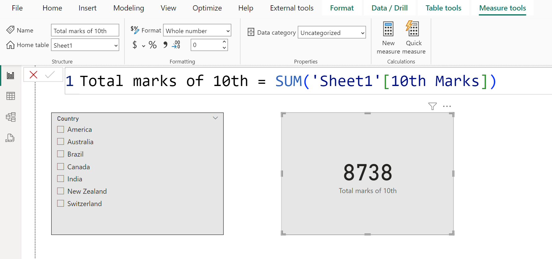 SUM dax function in Power BI SUM dax function in Power BI