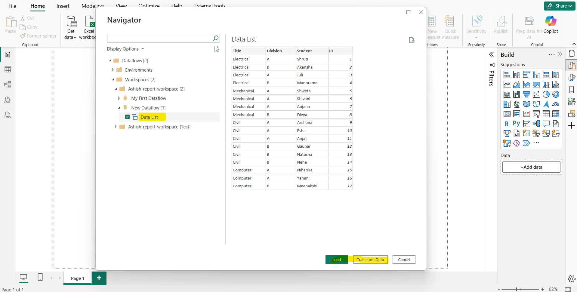 Dataflow in Power BI Service Dataflow in Power BI Service