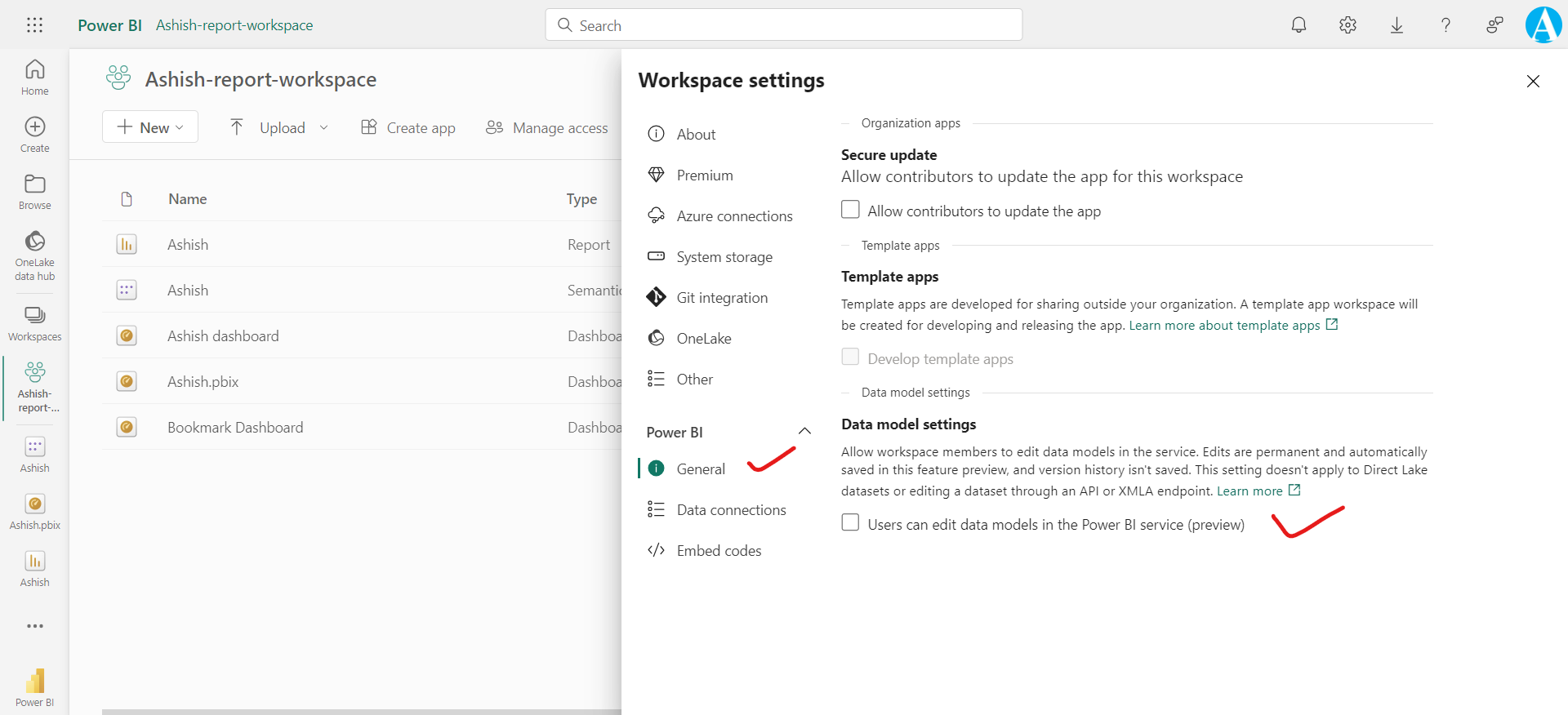 Semantic Model in Power BI Service