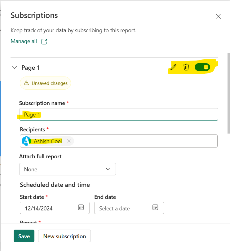 Email subscriptions for reports and dashboards in the Power BI service