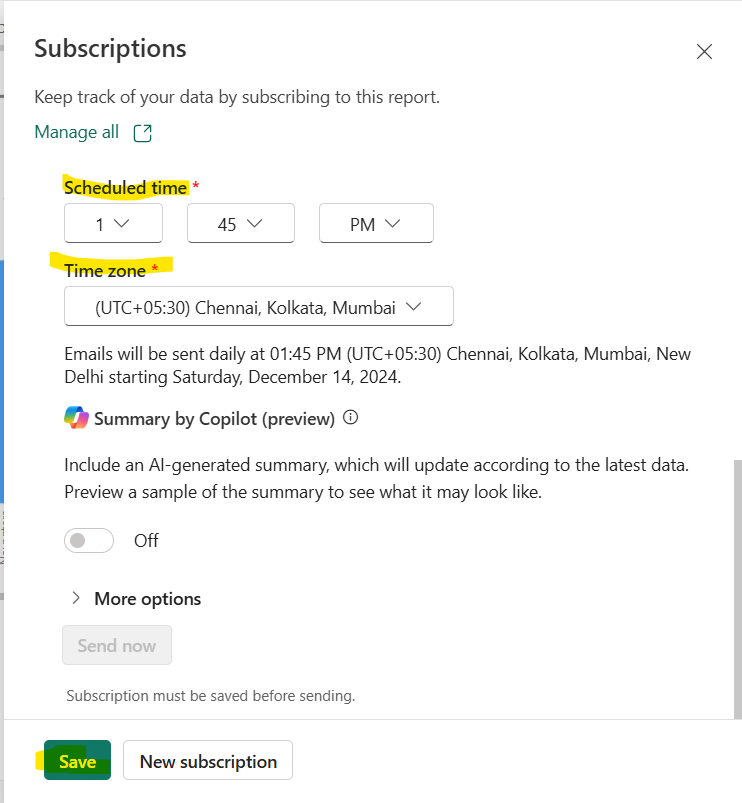 Email subscriptions for reports and dashboards in the Power BI service