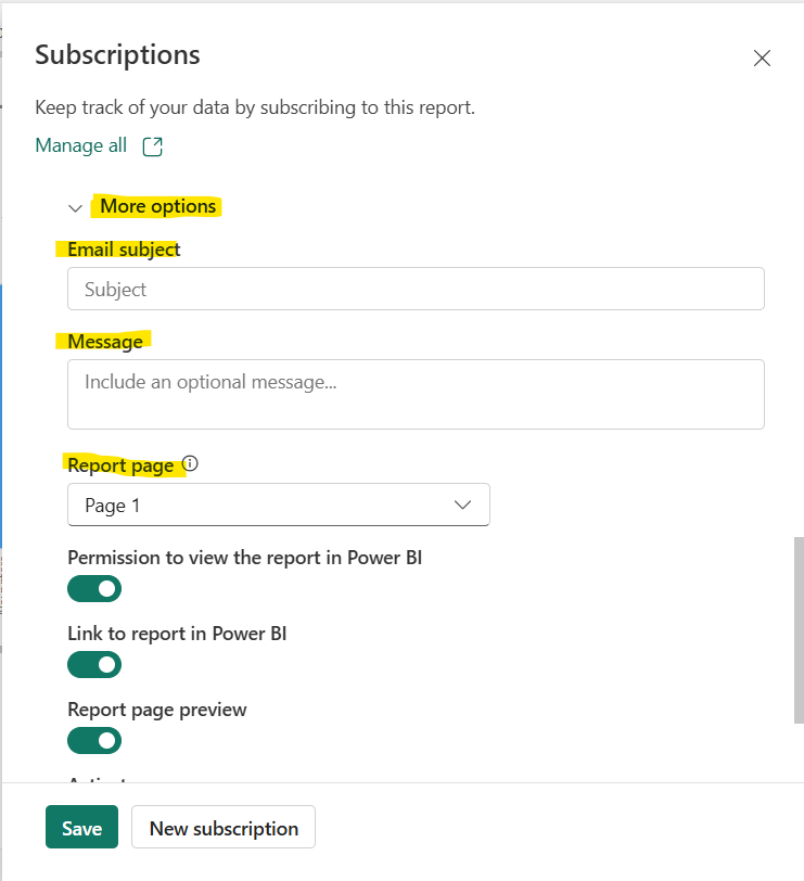 Email subscriptions for reports and dashboards in the Power BI service