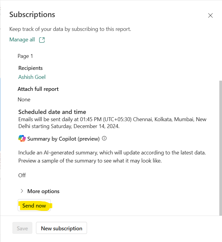 Email subscriptions for reports and dashboards in the Power BI service