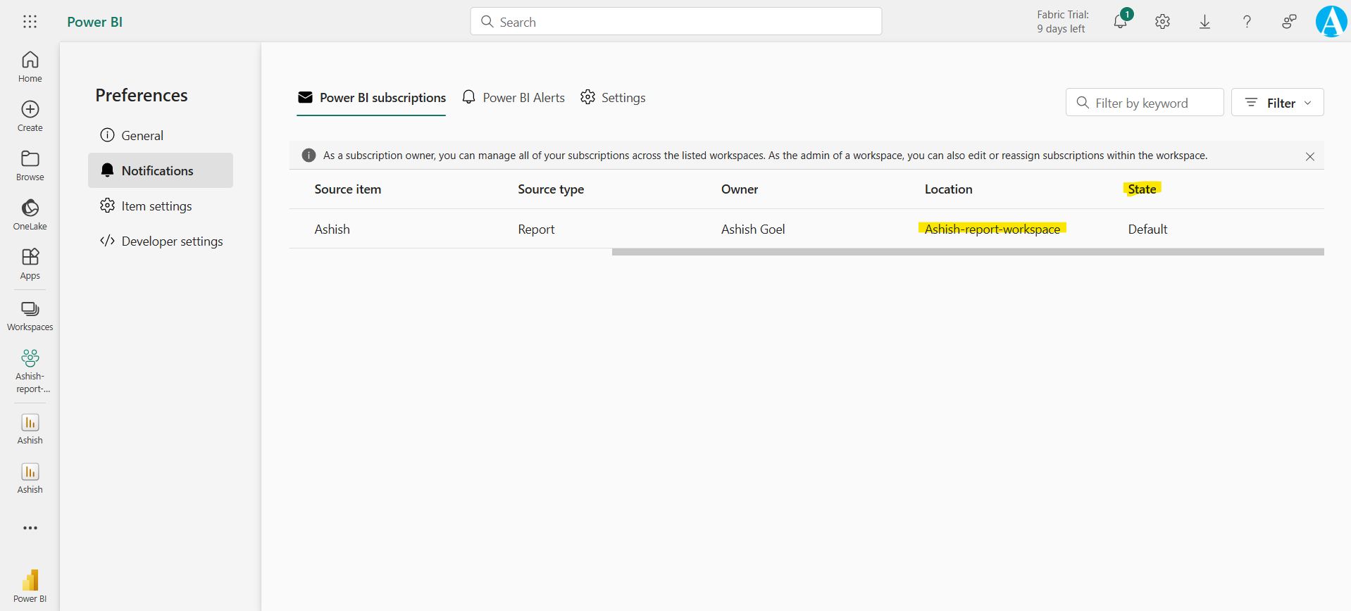 Email subscriptions for reports and dashboards in the Power BI service