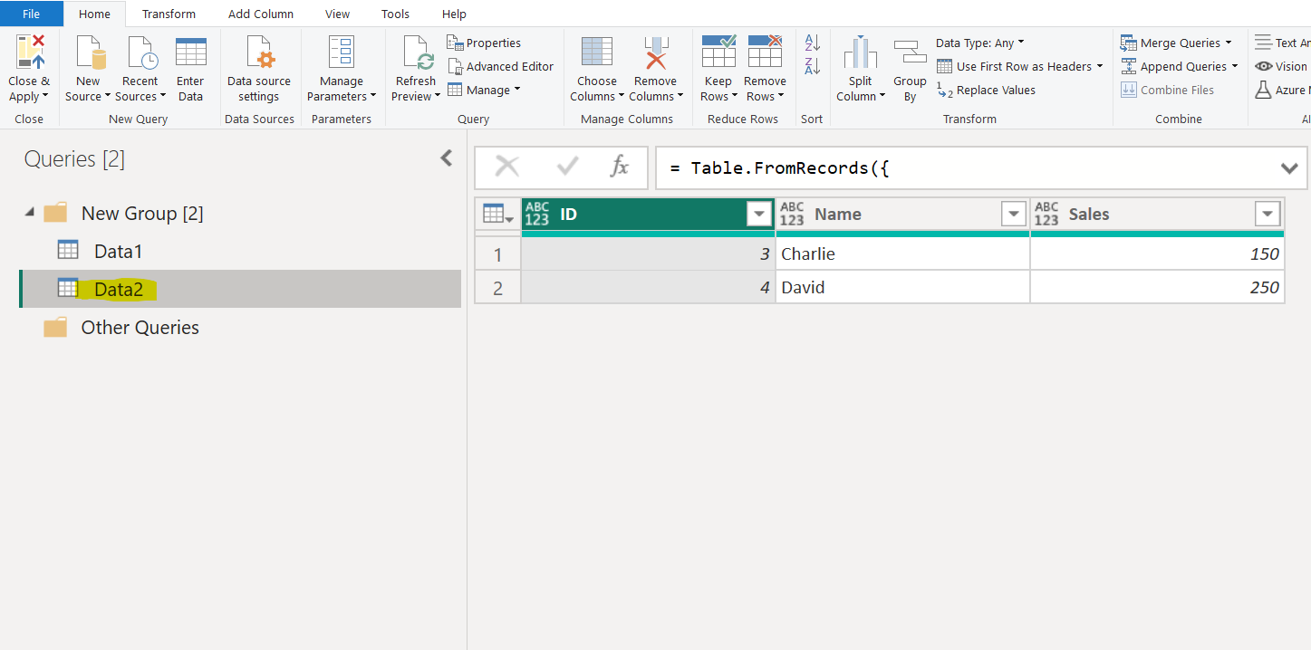 Append Queries in Power Query Editor Append Queries in Power Query Editor