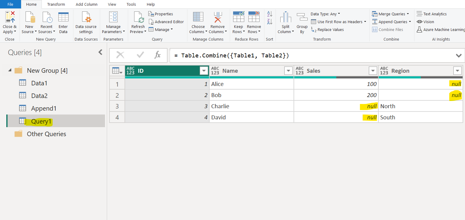 Append Queries in Power Query Editor Append Queries in Power Query Editor