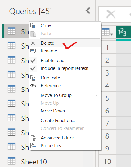 Delete a table (query) from Power BI Delete a table (query) from Power BI
