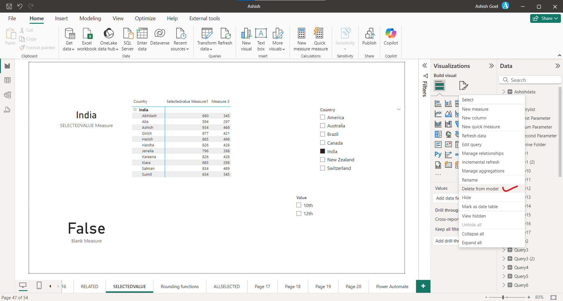 Delete a table (query) from Power BI Delete a table (query) from Power BI