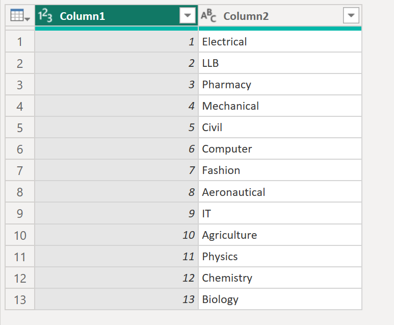 Demote Header in Power BI