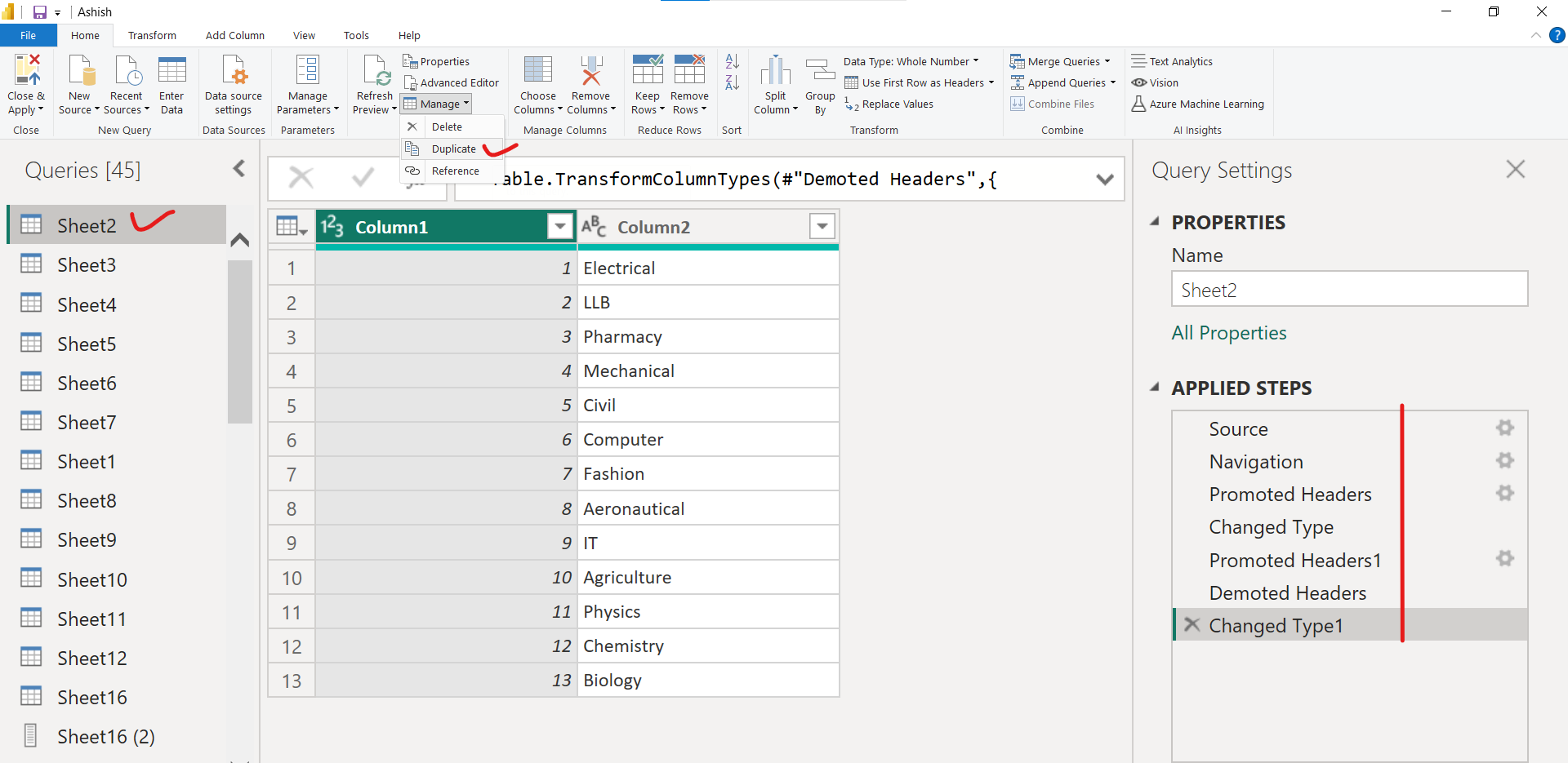 Duplicate the table (query) in Power BI Duplicate the table (query) in Power BI