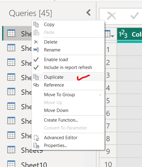 Duplicate the table (query) in Power BI