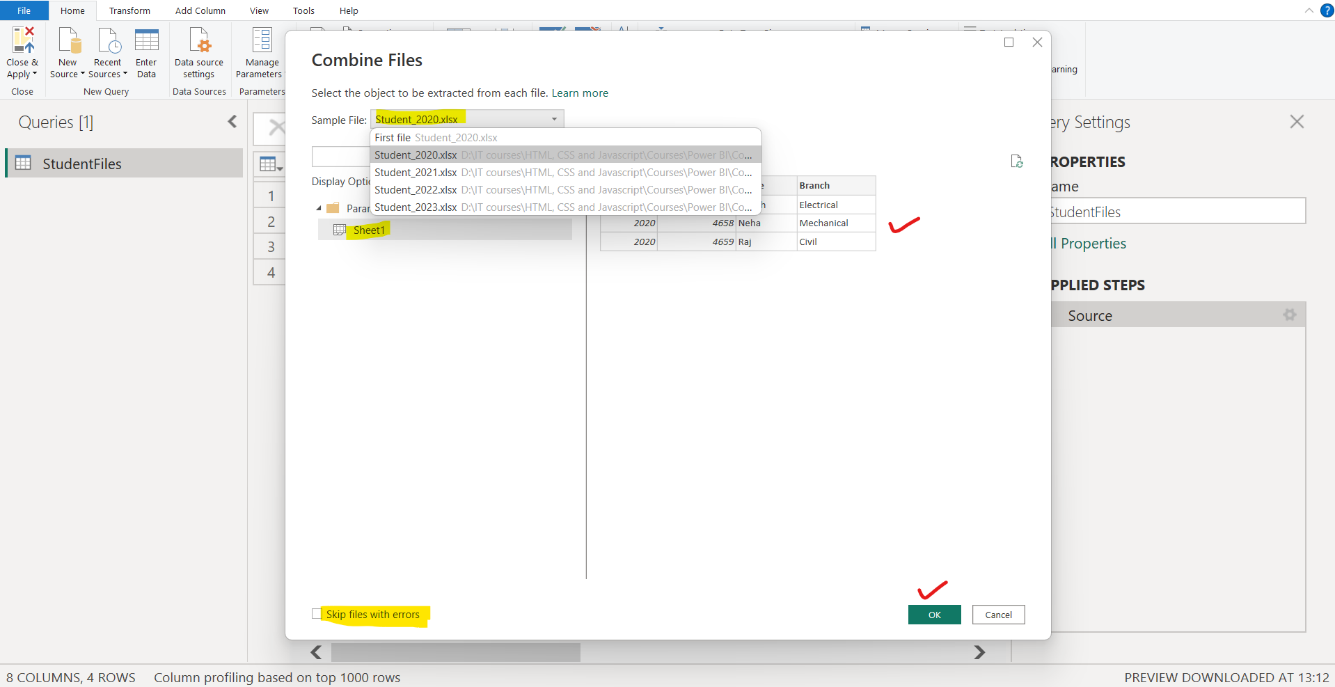 Folder connector in Power BI Folder connector in Power BI