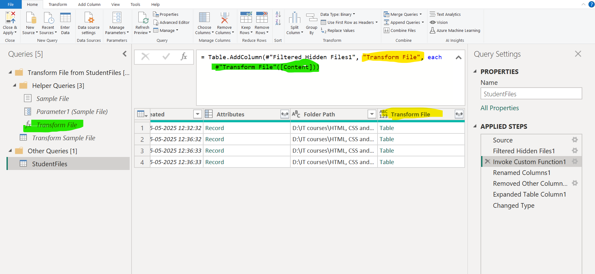 Folder connector in Power BI Folder connector in Power BI