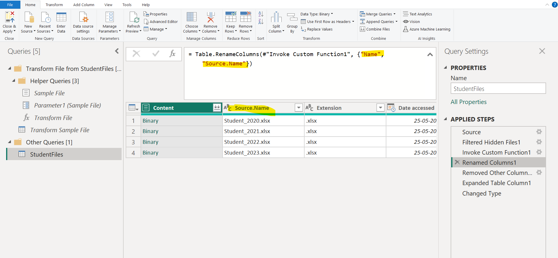 Folder connector in Power BI Folder connector in Power BI