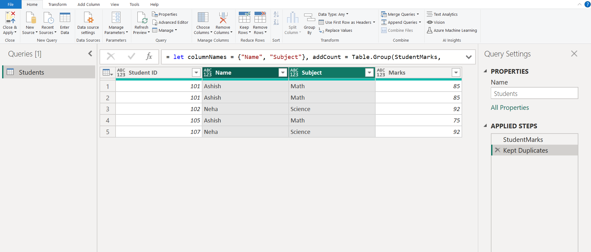 Output After Keeping Duplicates Output After Keeping Duplicates