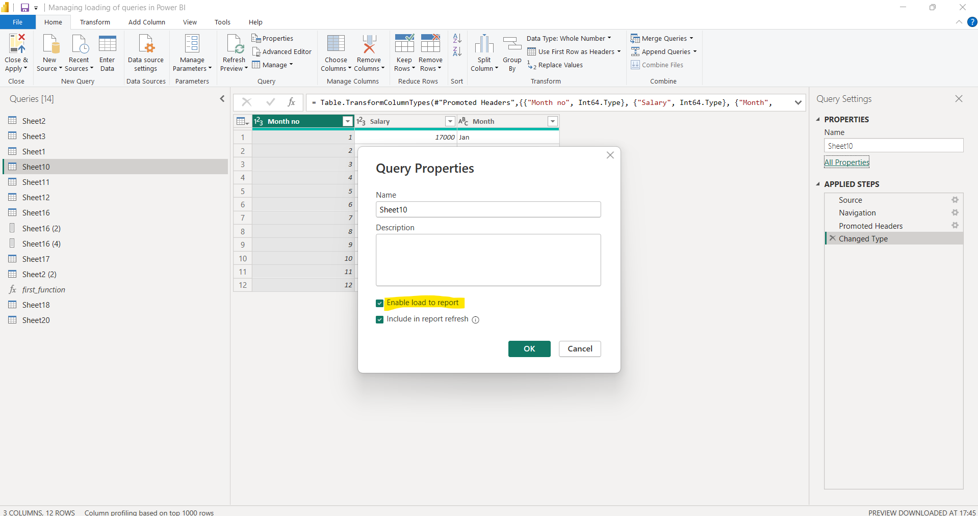 Manage loading of queries in Power BI Manage loading of queries in Power BI