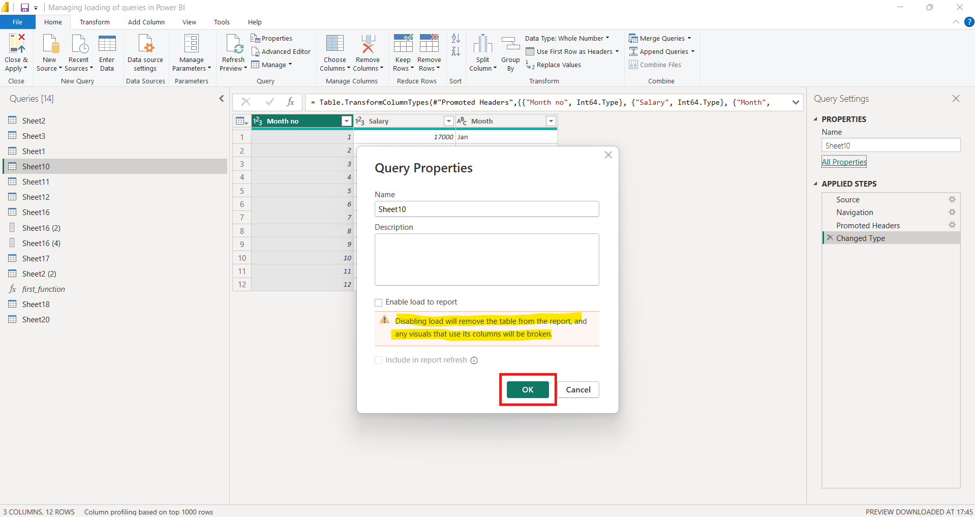 Manage loading of queries in Power BI Manage loading of queries in Power BI