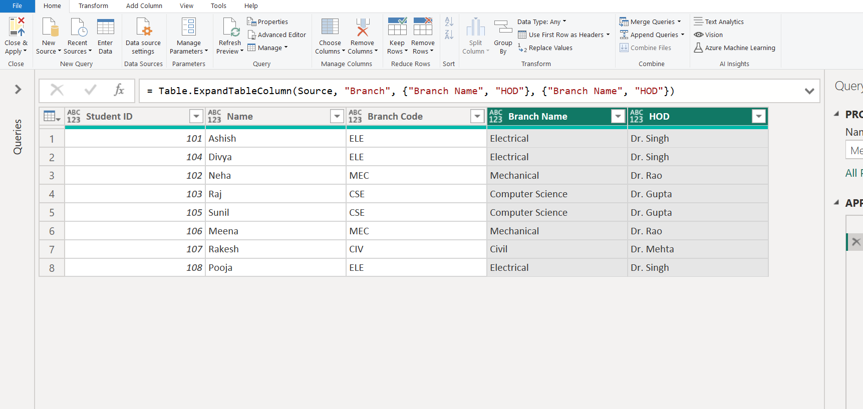 Merge Queries in Power Query Editor Merge Queries in Power Query Editor