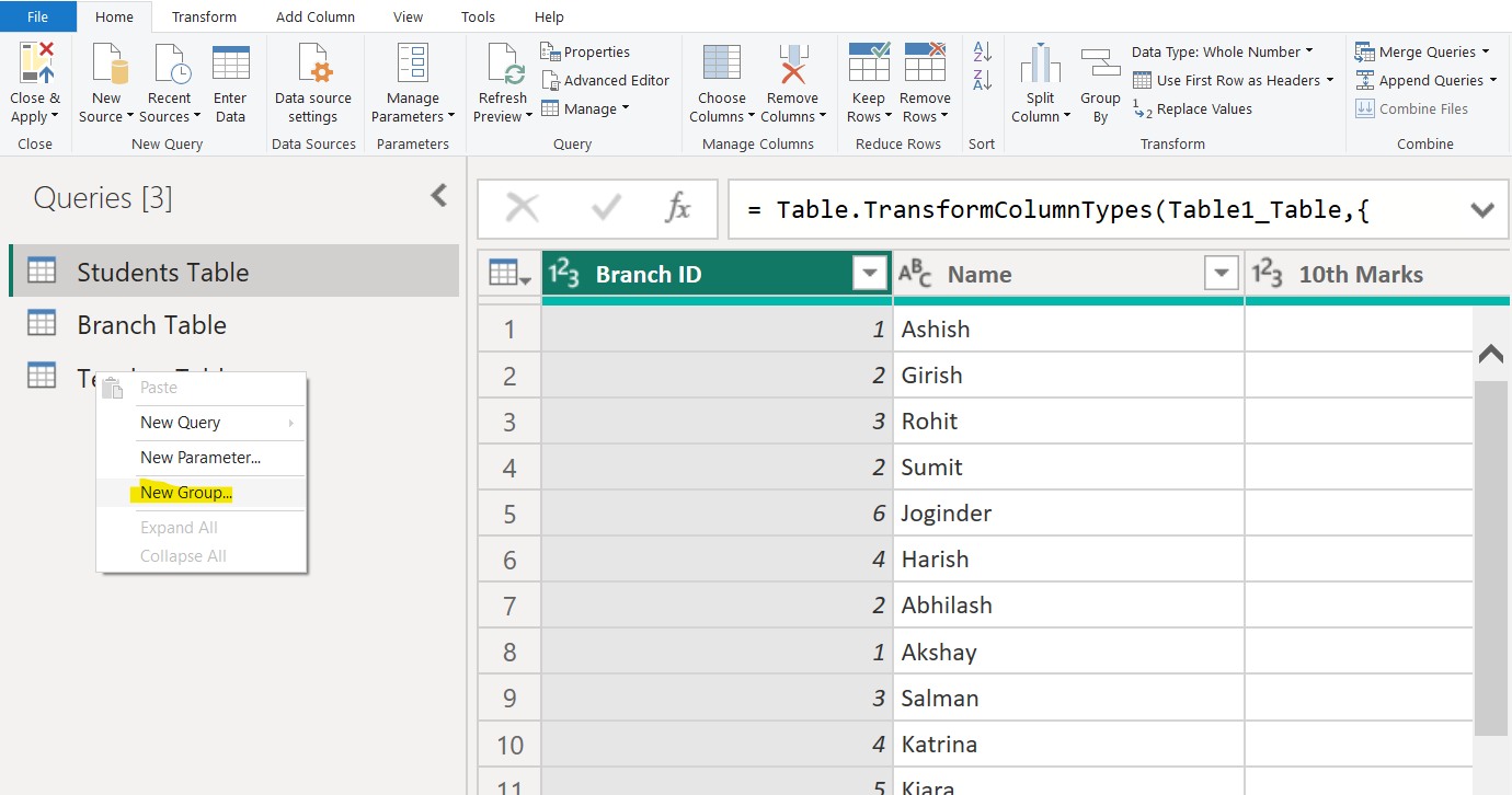 Organize Queries into Groups in Power Query Editor Organize Queries into Groups in Power Query Editor