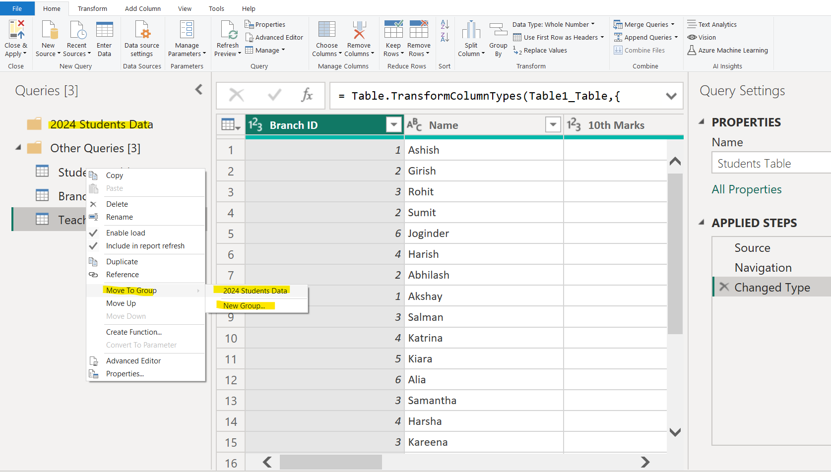 Organize Queries into Groups in Power Query Editor Organize Queries into Groups in Power Query Editor