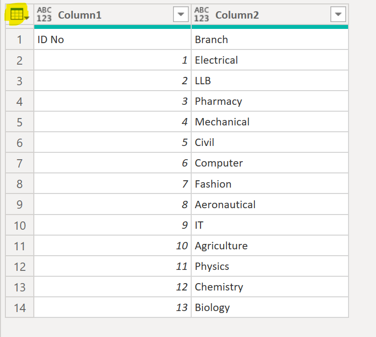 Promote Header in Power BI