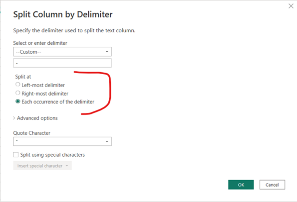 Split Column in Power Query Editor Split Column in Power Query Editor