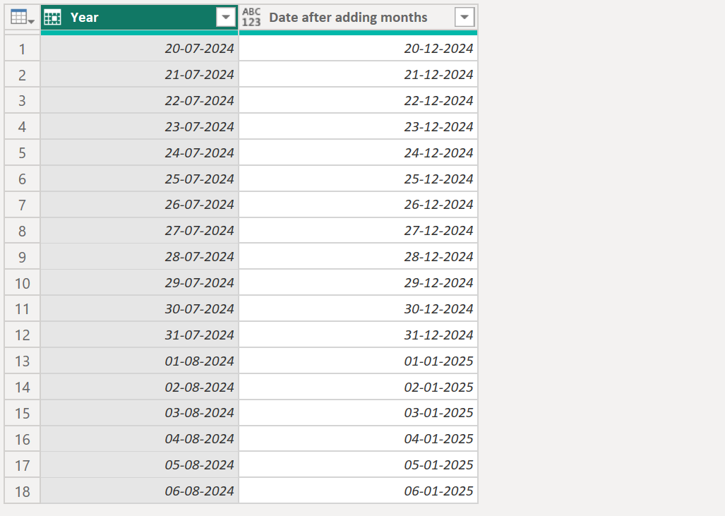 Date.AddMonths function in Power Query